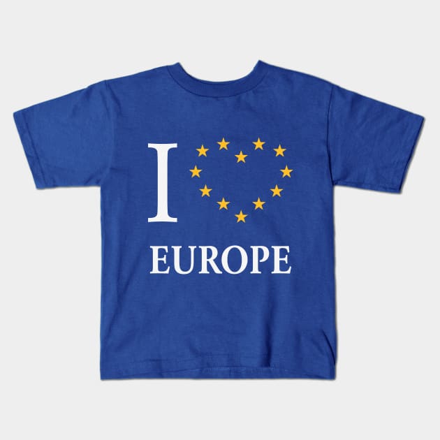 I Love Europe / I Heart Europe Kids T-Shirt by MrFaulbaum